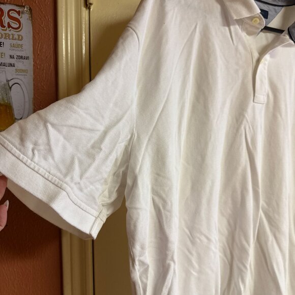 Tommy Hilfiger White Mens Polo Shirt XXXL Cotton Blend Short Sleeve Classic Fit - Picture 4 of 8